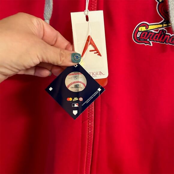 Antigua Women's St. Louis Cardinals Full-Zip Hoodie Jacket Red Size L - Picture 3 of 10